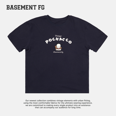 BASEMENTFG帕恰狗联名T恤宽松短袖藏蓝色休闲上衣261020073030