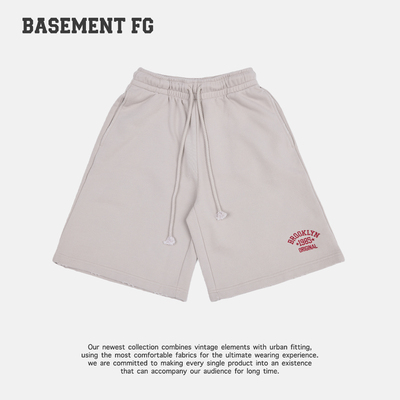 BASEMENTFG美式休闲短裤女宽松直筒抽绳运动裤261130009009