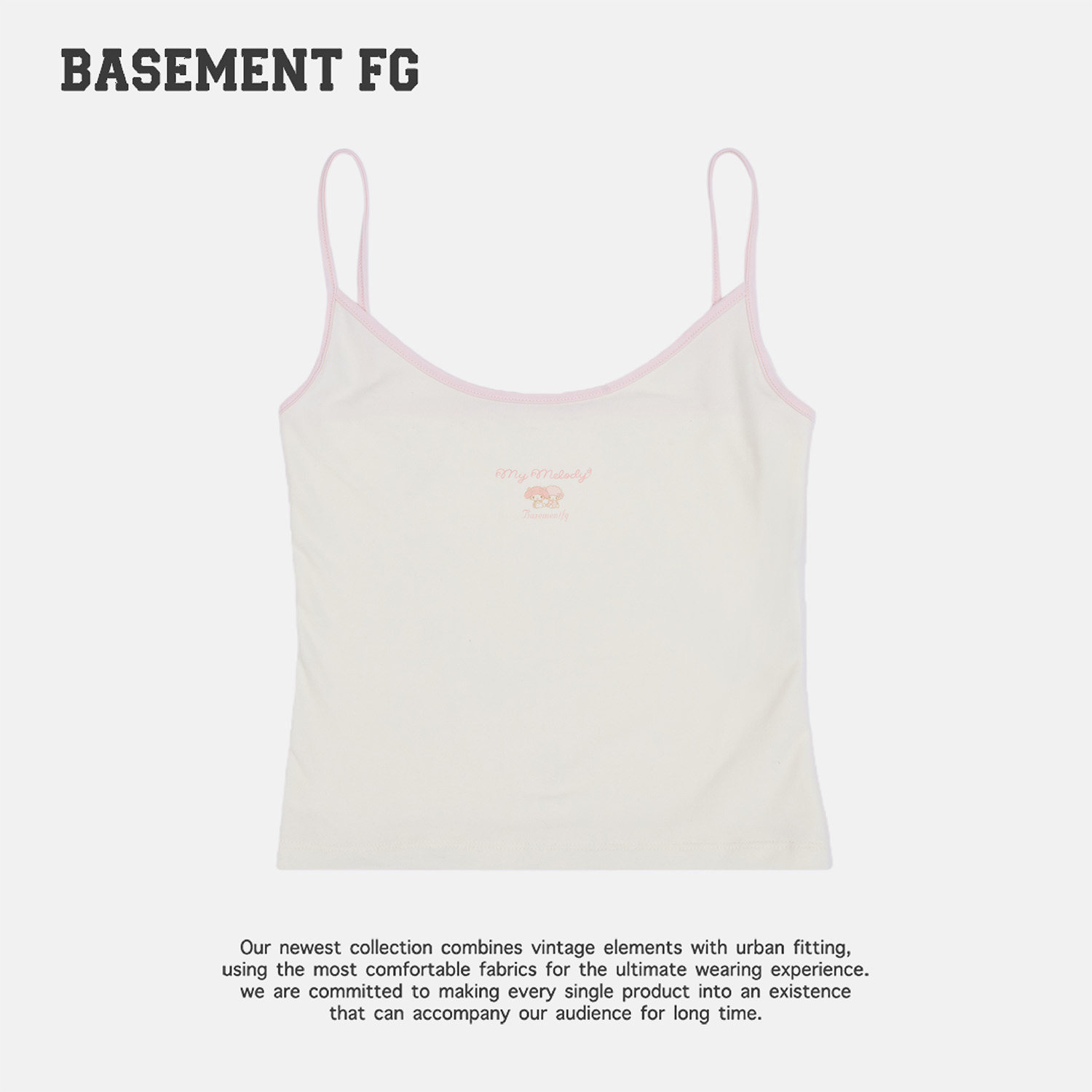 BASEMENTFG美式复古简约百搭修身显瘦吊带背心261010052005