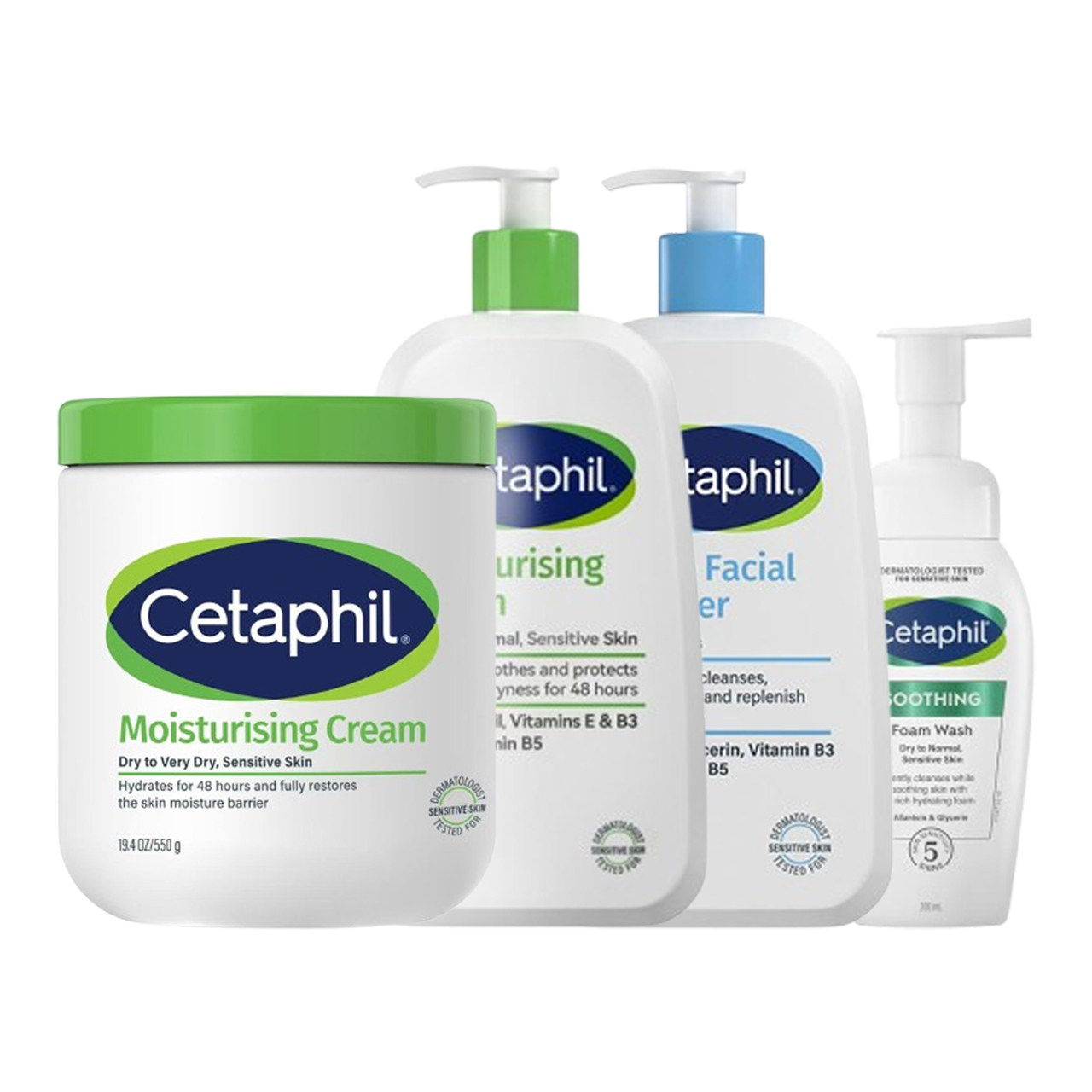 美国 Cetaphil 丝塔芙面霜大白罐/身体乳/无泡洗面奶/小云朵洁面