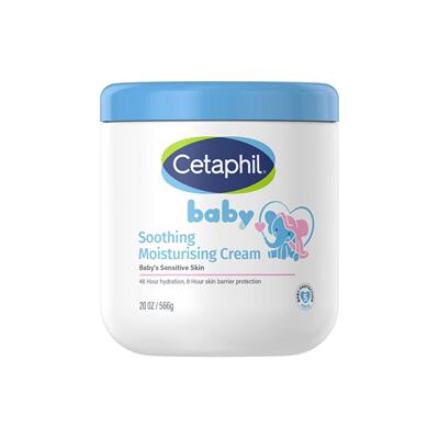 美国 Cetaphil 丝塔芙大白罐宝宝雪宝霜婴儿舒敏乳霜566g身体乳