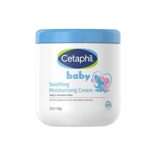 港版Cetaphil 丝塔芙大白罐雪宝霜婴儿舒敏乳霜100g/566g身体乳