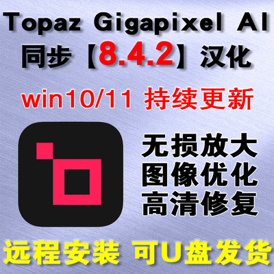 Topaz Gigapixel Ai 8.4.2智能图片无损放大分辨率模糊修复清晰