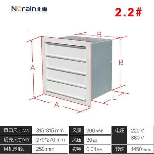 新款DFBZ方形壁式轴流风