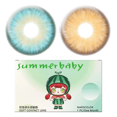 欧美混血感cos美瞳月抛小直径印尼棕色胭脂海岛绿Summerbaby正品