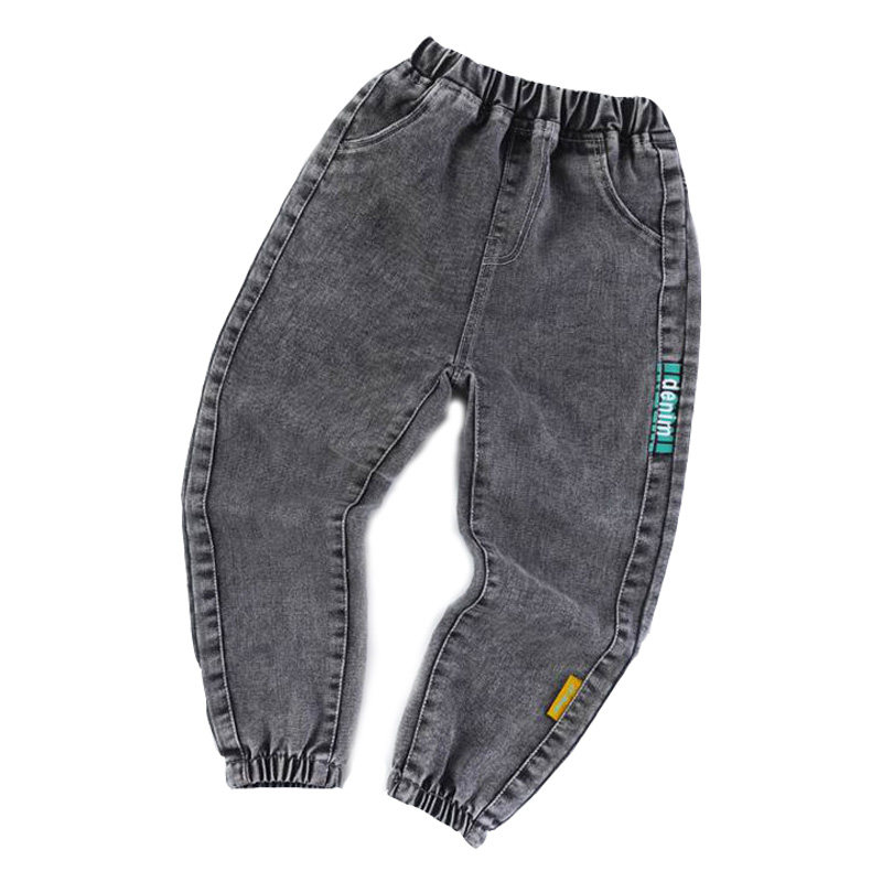 男童裤子秋冬季加绒牛仔裤中大童z儿童高腰长裤一体绒弹力牛仔裤