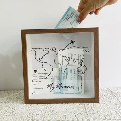 时光碎片画框旅行记录相框门票飞机票火车票票根展示架收藏收纳盒