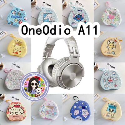 适用于OneOdio A11头戴式耳机包卡通EVA保护盒充电头收纳包