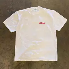Vintage Shop NoT Heavyweight 250g Non-See-Through Minimalist Print Versatile Trendy Fashion Short Sleeve T-Shirt Oversize