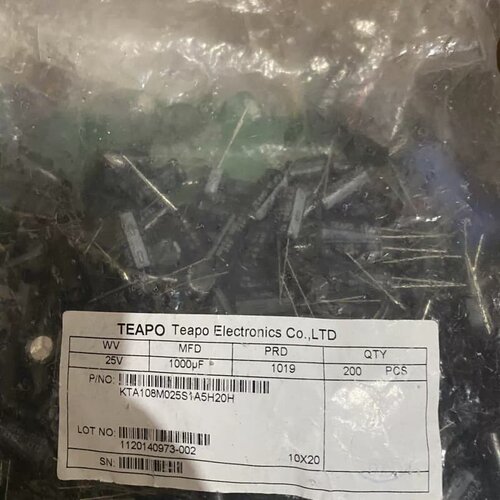 售前询价TEAPO电容 25V 1000uf 新的 200个
