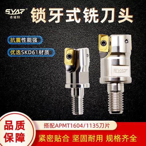 锁牙式抗震适配方形铣刀头