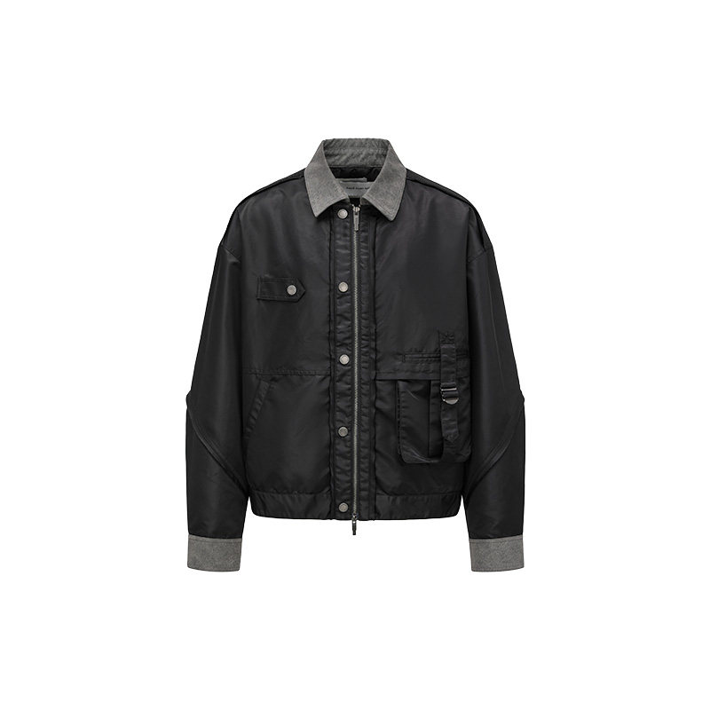 【新品】FengChenWang26春夏拼接尼龙翻领夹克男女款百搭休闲外套