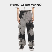 FengChenWang 裤 扎染系列经典 工装 休闲裤 染色工艺国画风长裤