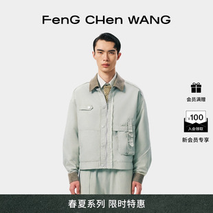 工装 FengChenWang25春夏尼龙双门襟设计男女同款 夹克 新品