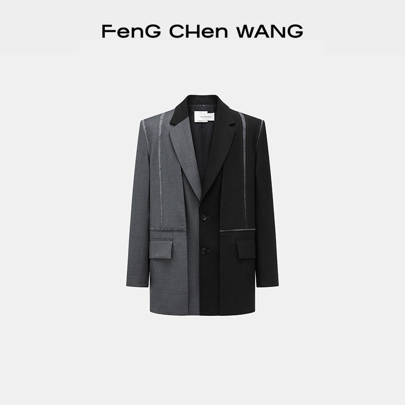 【明星同款】FengChenWang撞色拼接西服男女同款