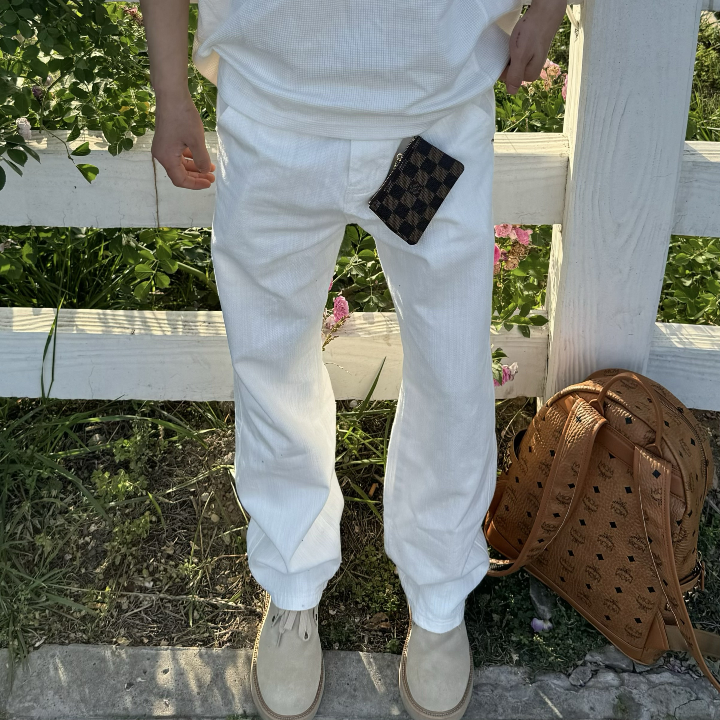 ZTKG竹节纹高级感百搭牛仔裤男vibe风美式高街宽松垂感直筒裤子