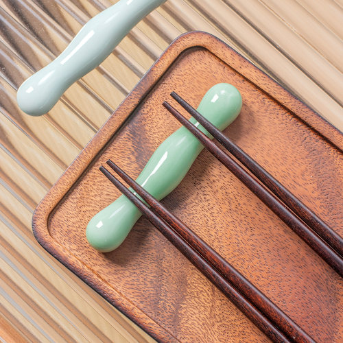 龙泉西冲青瓷创意双筷子架托商用