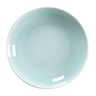 陶瓷盘子菜盘家用高颜值深盘中式简约汤盘微波炉高档青瓷餐具商用