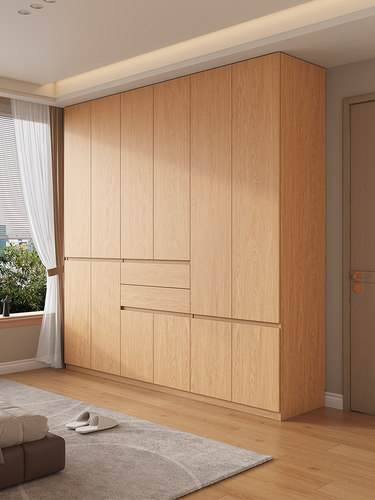 国补ENF级实木衣柜子主卧室家用橡木色新款2025爆款储物柜大衣橱