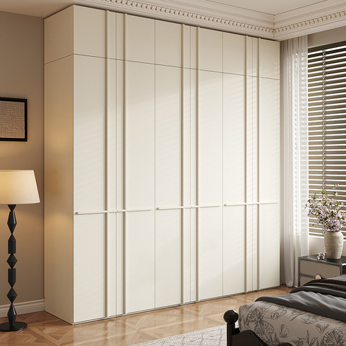 国补实木衣柜加高2.5/2.6/2.8/3米一门到顶门骨骼线家用卧室衣橱