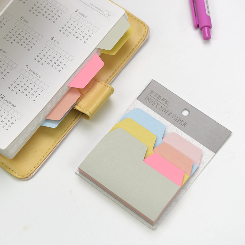 jianw 6 color index note color hand book paper bookmark acce