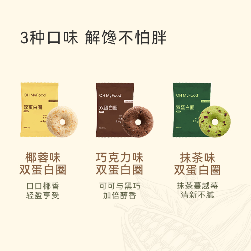 ohmyfood雙蛋白圈餅干代餐飽腹