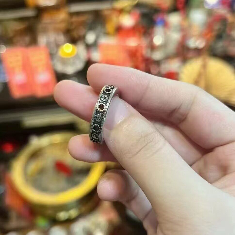 泰国小魔咒微镶锆石开口戒指