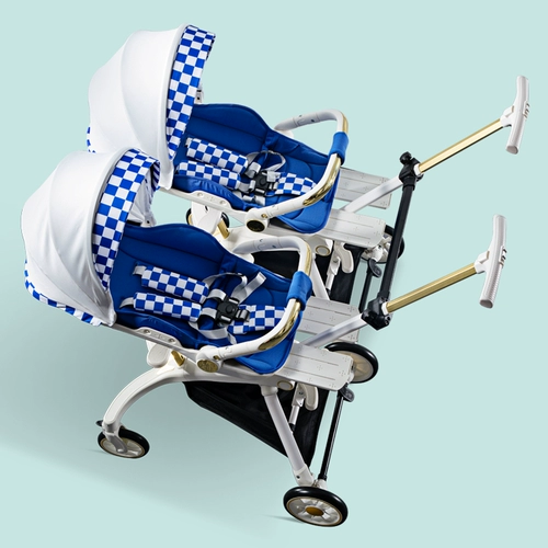 Складная коляска для близнецов с сидением для двоих, детская тележка для выхода на улицу, можно сидеть и лежать