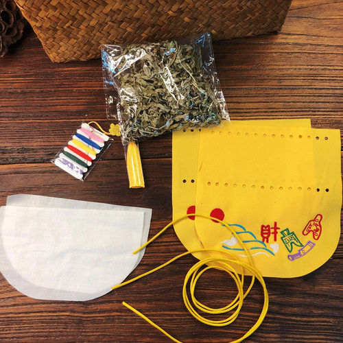 梵椿刺绣香包浪花香囊绣花贝.才抽拉随身端午香包diy材料包香包