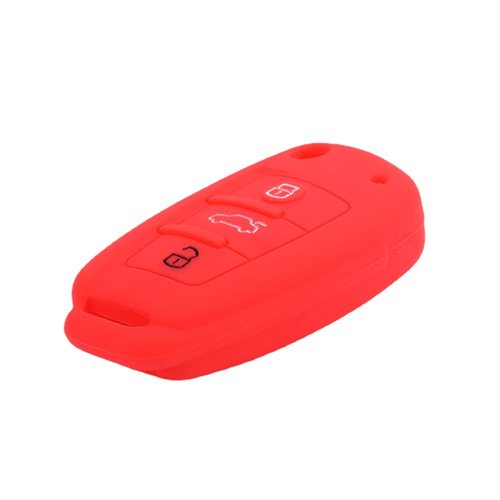 适用奥迪A6L折叠3键钥匙套A4L遥控器匙包A1A2A3Q2LQ3Q5LQ7L硅胶套