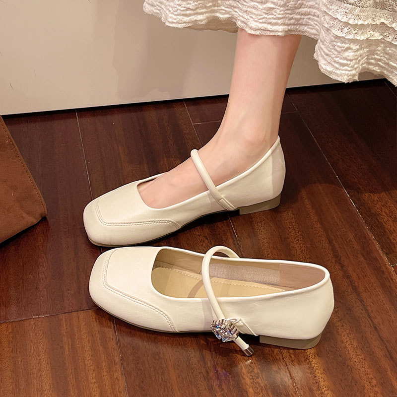 法式绝美玛丽珍小皮鞋女2025新款春秋软底配裙子温柔晚风浅口单鞋