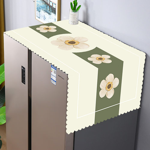 冰箱盖布防尘罩洗衣机防尘布保护罩微波炉单开门双开门冰箱罩盖巾