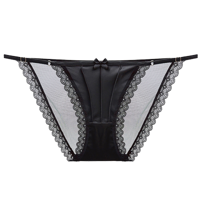 MimiAngel缎面性感网纱蕾丝内裤
