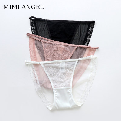 MimiAngel可调节细带蕾丝内裤女