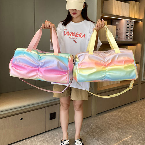 北潮旅行包女运动健身包干湿分离