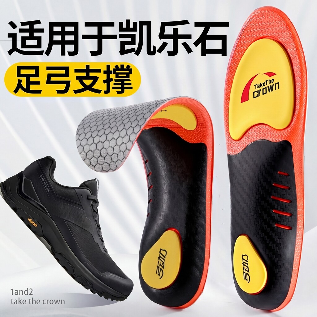 适用于凯乐石足弓支撑鞋垫登山徒步运动减震足弓垫男款强吸汗防滑