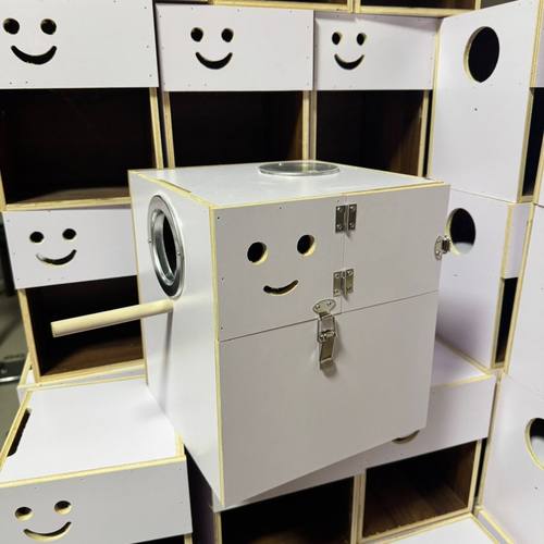 双开门繁殖箱带抽屉鸟笼窝适合虎皮牡丹鸟窝宠物窝繁殖箱挂钩式箱