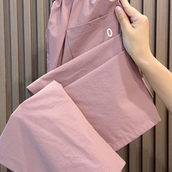 日系高端外贸出口直筒哈伦裤女夏季轻薄透气大码休闲小个子速干裤