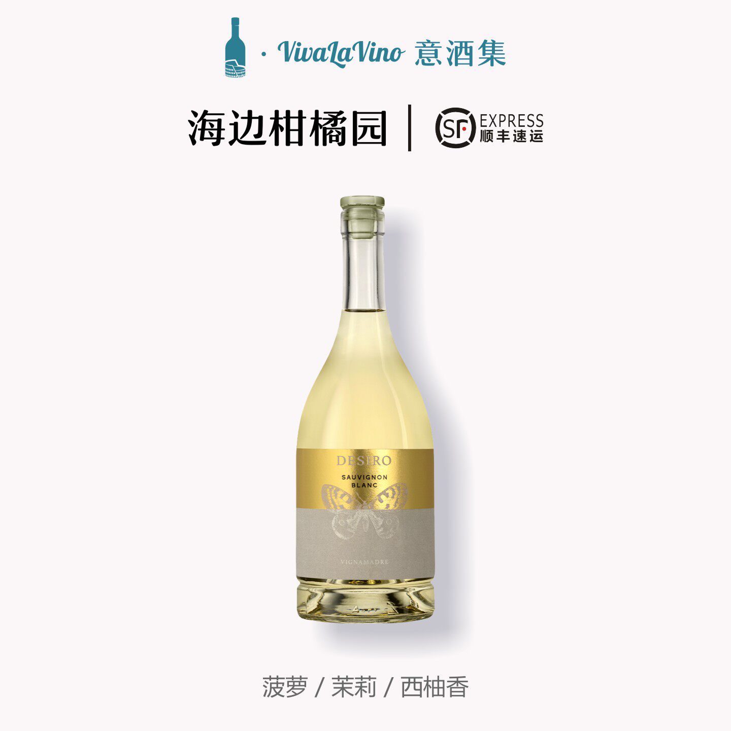 意酒集意大利进口 海边柑橘园柑橘橙香清新长相思白葡萄酒 礼盒装