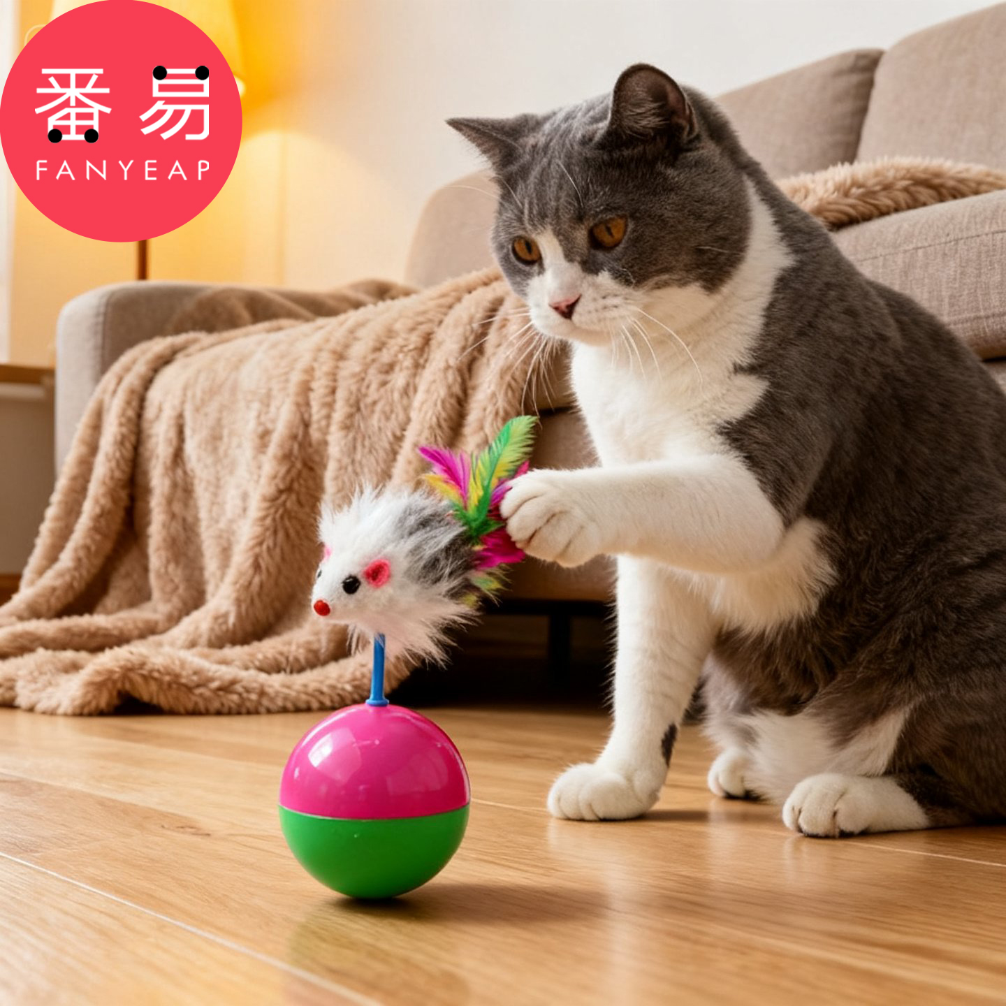 宠物玩具/不倒翁A1pq808-猫玩具不倒翁毛绒老鼠逗猫咪宠物用品