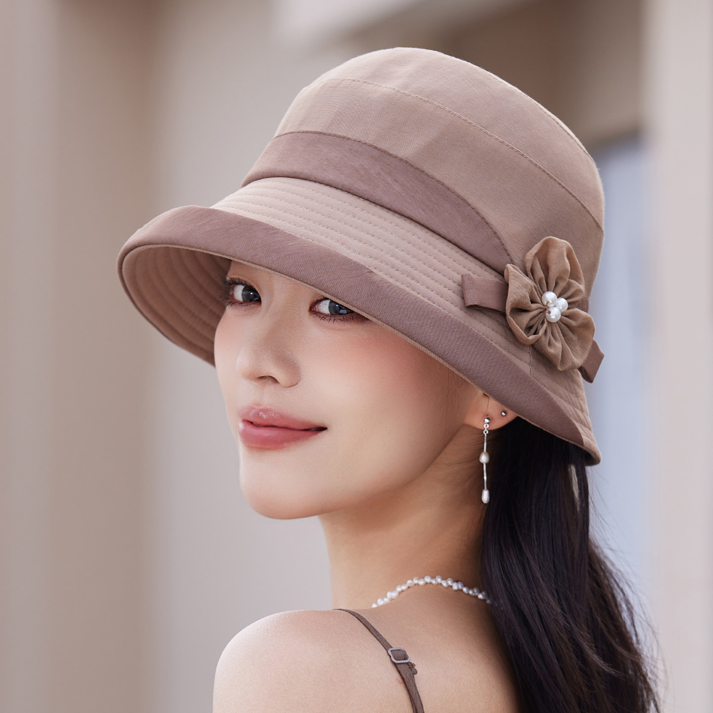 女春夏天渔夫帽薄款卷边布帽中老年人妈妈遮阳帽奶奶单帽春夏秋帽