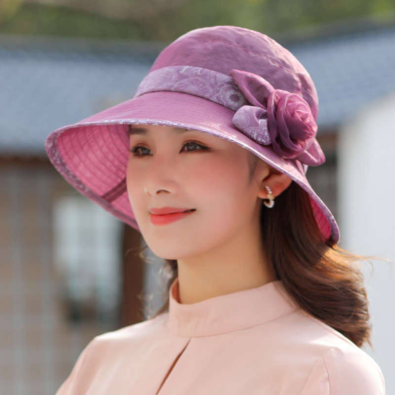 妈妈帽子女春秋中老年人奶奶盆帽老人渔夫帽遮阳防晒老太太礼帽夏