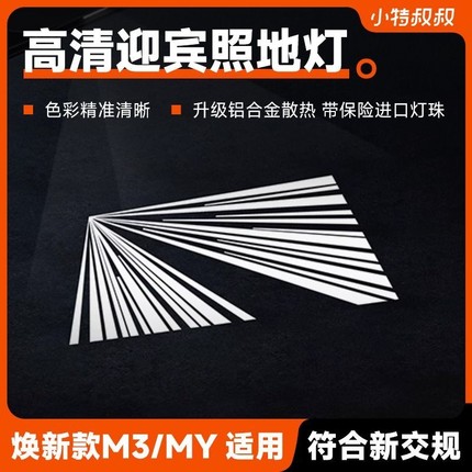 小特适用于特斯拉迎宾灯原厂带保险ModelY3焕新版汽车门氛围灯丫