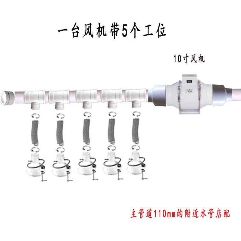 新款电子厂流水线焊台烙铁焊锡吸烟抽排烟机套装换气仪扇吸烟罩喇
