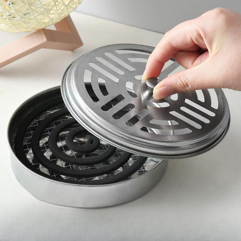 大量彩色蚊香盒办公室家用创意接灰驱蚊托盘户外便携蚊香架子