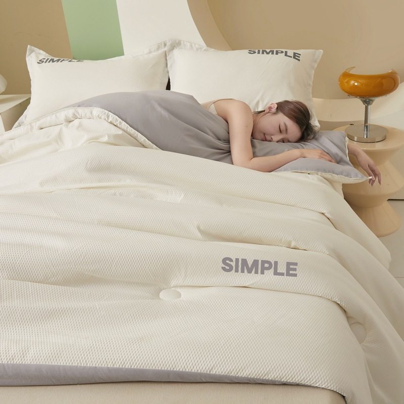 2026新款泡泡纱双拼烫画大豆纤维春秋被冬被可机洗宿舍春秋被,床上用品,化纤被,淘宝优惠券,粉丝福利购,淘宝优惠卷