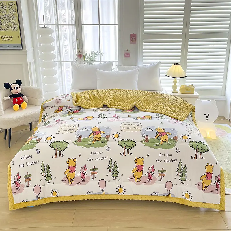 迪士尼针织豆豆被子夏被