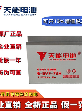 天能电池6-EVF-73H电动三轮车四轮巡逻车洗地车玩具蓄电池12V71AH