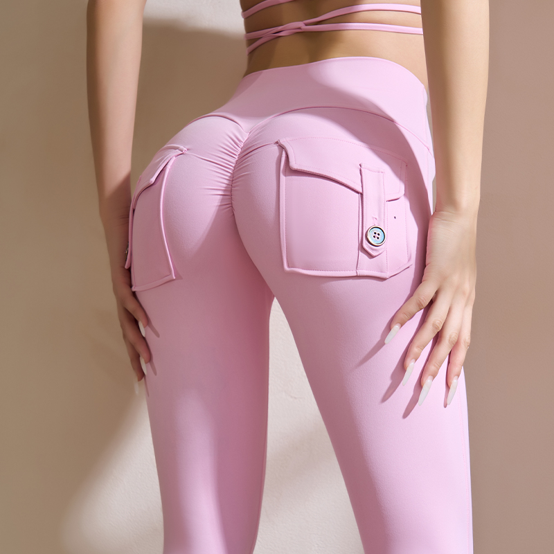 Seamless Yoga Pants for Outdoor Wear Peach Lift Fitness Pants