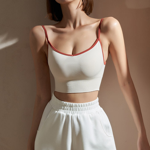 yoyomeat撞色细带美背运动内衣